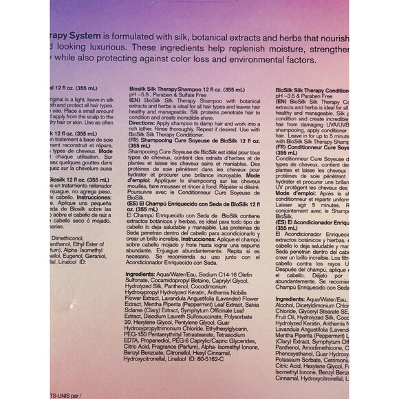 NIB Biosilk Silk Therapy Original Replenishing & Reconstructing System 3 Pc Set - Picture 7 of 8